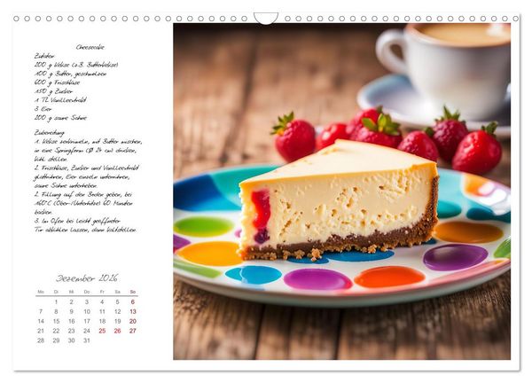 Produktbild: Naschkatzentr&auml;ume - S&uuml;ndhaft leckere Desserts mit einfachen Rezepten (Wandkalender 2026 DIN A3 quer), CALVENDO Monatskalender