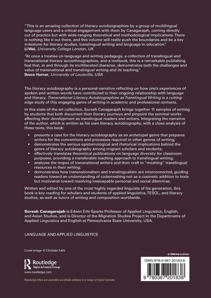 Produktbild: Transnational Literacy Autobiographies as Translingual Writing
