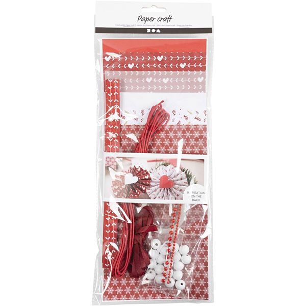Produktbild: Creativ Company DIY Sets Papierdeko, Papierfiguren Kreativ-Mix, Papierausschnitt, Rot, Wei&szlig;, Kreativ Box