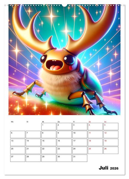 Produktbild: Heitere Insektenwelt (Wandkalender 2026 DIN A2 hoch), CALVENDO Monatskalender