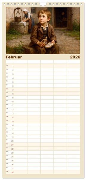 Produktbild: Familienplaner 2026 - Hans Christian Andersen. Sein Leben, seine Werke mit 5 Spalten (Wandkalender, 21 x 45 cm) CALVENDO