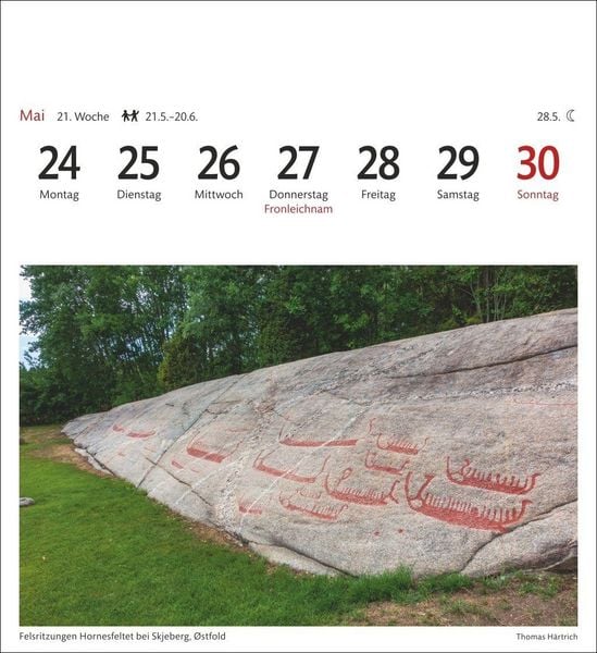 Produktbild: Norwegen Sehnsuchtskalender 2027 - Wochenkalender mit 53 Postkarten