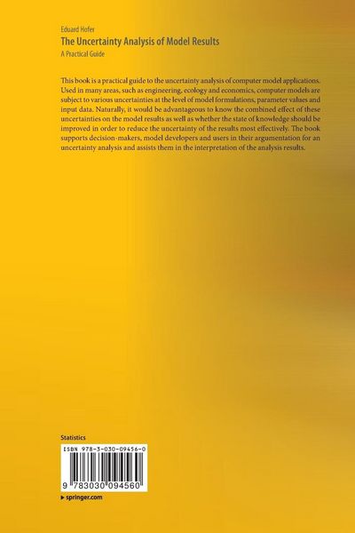 Produktbild: The Uncertainty Analysis of Model Results
