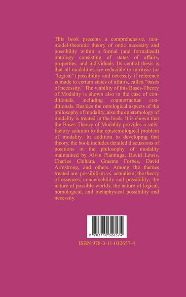 Produktbild: The Theory of Ontic Modalities