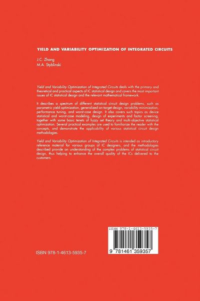 Produktbild: Yield and Variability Optimization of Integrated Circuits