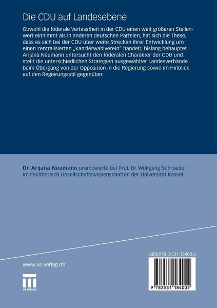 Produktbild: Die CDU auf Landesebene