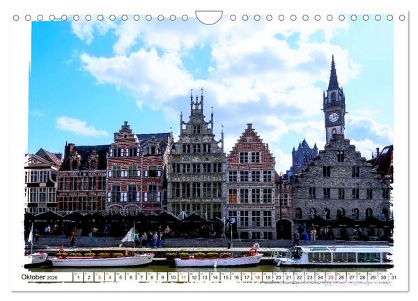 Produktbild: Spaziergang durch Gent (Wandkalender 2026 DIN A4 quer), CALVENDO Monatskalender