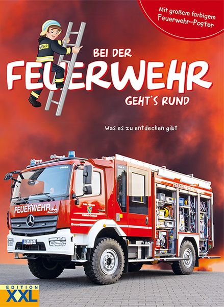 Produktbild: Bei der Feuerwehr geht's rund - mit gro&szlig;em farbigem Feuerwehr-Poster