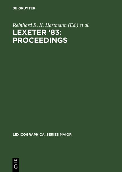 Produktbild: LEXeter '83: proceedings