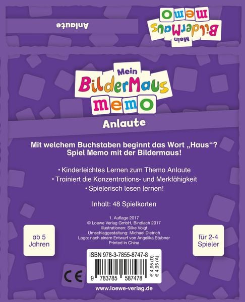 Produktbild: Mein Bildermaus-Memo - Anlaute