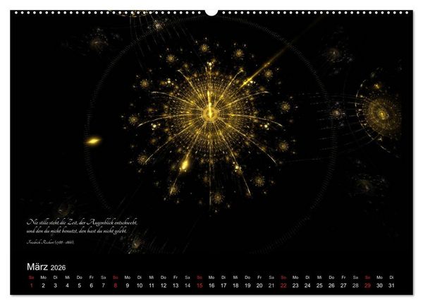 Produktbild: Zeit 2026 - Grafiken und Zitate (hochwertiger Premium Wandkalender 2026 DIN A2 quer), Kunstdruck in Hochglanz