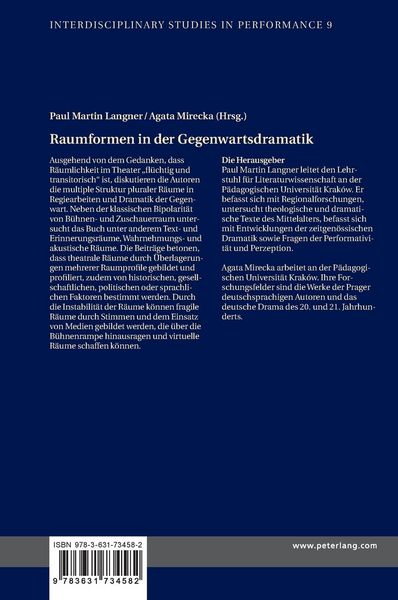 Produktbild: Raumformen in der Gegenwartsdramatik