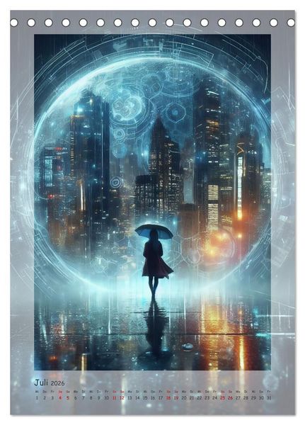 Produktbild: Entdecke die Zukunft - Future World mit KI (Tischkalender 2026 DIN A5 hoch), CALVENDO Monatskalender