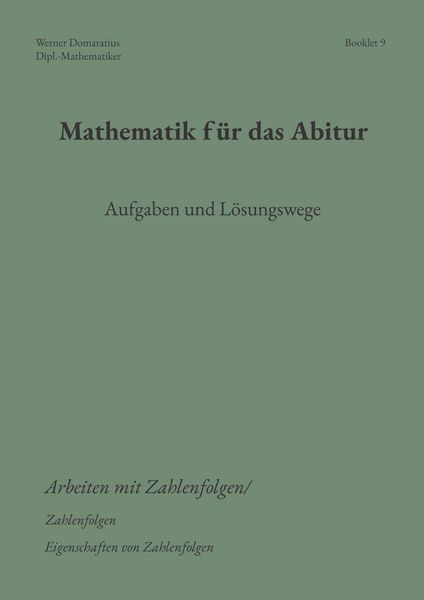 Produktbild: Mathematik f&uuml;r das Abitur