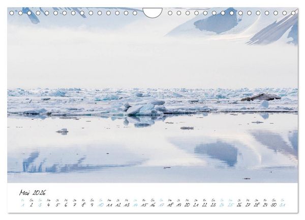 Produktbild: Heike Odermatt: 80&deg; Nord - Fotografien von Spitzbergen und Nordaustland (Wandkalender 2026 DIN A4 quer), CALVENDO Monatskalender