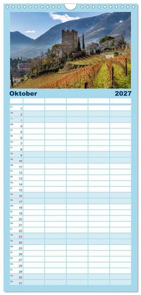 Produktbild: Familienplaner 2027 - MAGISCHES S&Uuml;DTIROL mit 5 Spalten (Wandkalender, 21 x 45 cm) CALVENDO
