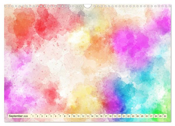 Produktbild: Kreativ-Kalender Aquarell. Bastelkalender zum Selbstgestalten (Wandkalender 2026 DIN A3 quer), CALVENDO Monatskalender