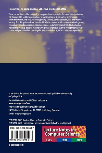Produktbild: Transactions on Computational Collective Intelligence XXXIV