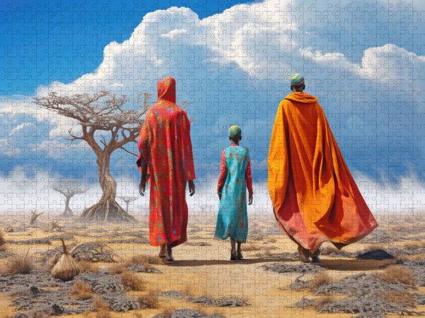 Produktbild: CALVENDO Puzzle Surrealismus trifft Massai-Kultur | 2000 Teile Lege-Gr&ouml;&szlig;e 90x67cm Foto-Puzzle f&uuml;r gl&uuml;ckliche Stunden