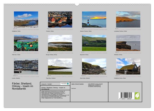 Produktbild: F&auml;r&ouml;er, Shetland, Orkney - Inseln im Nordatlantik (hochwertiger Premium Wandkalender 2026 DIN A2 quer), Kunstdruck in Hochglanz