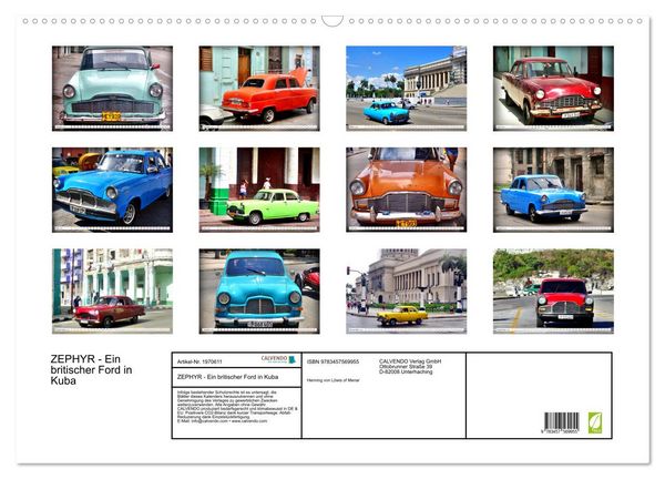 Produktbild: ZEPHYR - Ein britischer Ford in Kuba (Wandkalender 2026 DIN A2 quer), CALVENDO Monatskalender