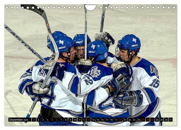 Produktbild: Mit vollem Einsatz - Eishockey (Wandkalender 2026 DIN A4 quer), CALVENDO Monatskalender