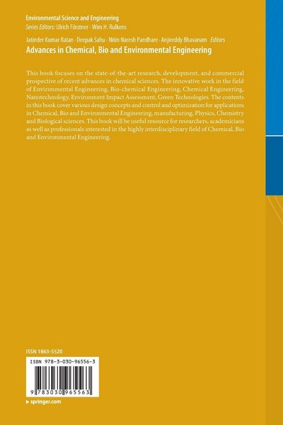 Produktbild: Advances in Chemical, Bio and Environmental Engineering