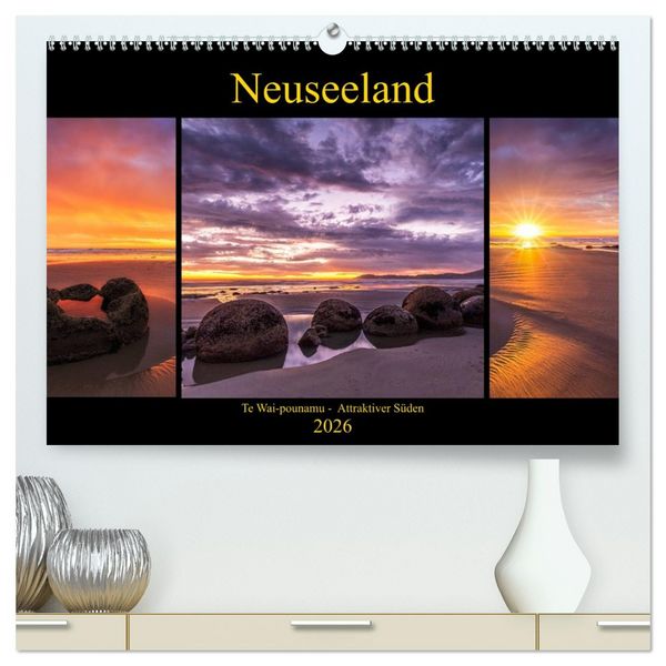 Produktbild: Neuseeland - Attraktiver S&uuml;den (hochwertiger Premium Wandkalender 2026 DIN A2 quer), Kunstdruck in Hochglanz