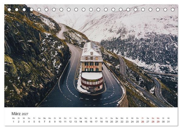 Produktbild: Schweiz - die Bergidylle (Tischkalender 2027 DIN A5 quer), CALVENDO Monatskalender