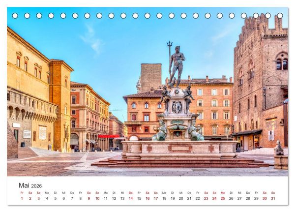 Produktbild: Bologna - Impressionen der wundersch&ouml;nen Universit&auml;tsstadt. (Tischkalender 2026 DIN A5 quer), CALVENDO Monatskalender