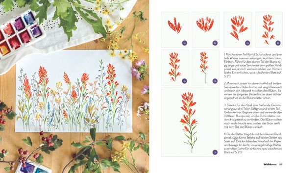 Produktbild: Wildflower Watercolor &ndash; Blumen-Aquarelle malen