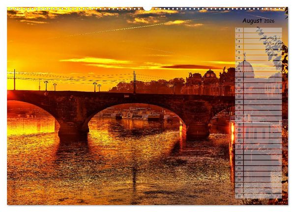 Produktbild: Dresden 2026 / Geburtstagskalender (Wandkalender 2026 DIN A2 quer), CALVENDO Monatskalender