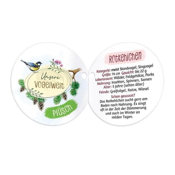 Produktbild: TR&Ouml;TSCH - Unsere Vogelwelt Pl&uuml;sch-Rotkehlchen 12 cm mit Karabiner