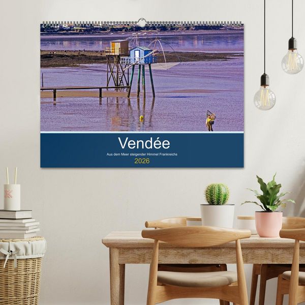 Produktbild: Vend&eacute;e Aus dem Meer steigender Himmel Frankreichs (Wandkalender 2026 DIN A2 quer), CALVENDO Monatskalender