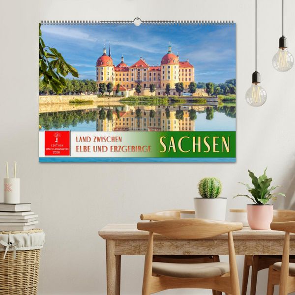 Produktbild: Sachsen - Land zwischen Elbe und Erzgebirge (Wandkalender 2026 DIN A2 quer), CALVENDO Monatskalender