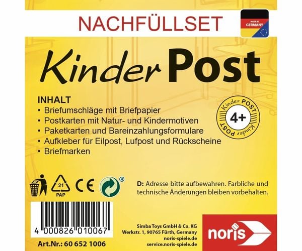 Produktbild: Kinderpostzubeh&ouml;r