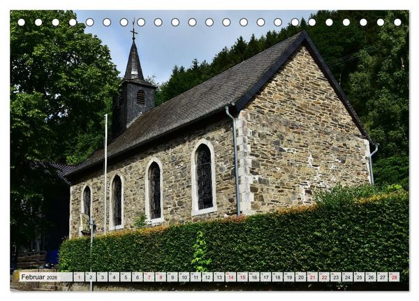 Produktbild: Kirchen und Kapellen rund um Simmerath (Tischkalender 2026 DIN A5 quer), CALVENDO Monatskalender