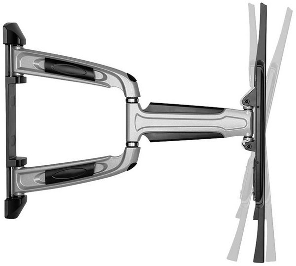 Produktbild: Neomounts LED-W700SILVER TV-Wandhalterung 81,3 cm (32") - 152,4 cm (60") Neigbar, Schwenkbar, Ausziehbar Zusammenklappbar