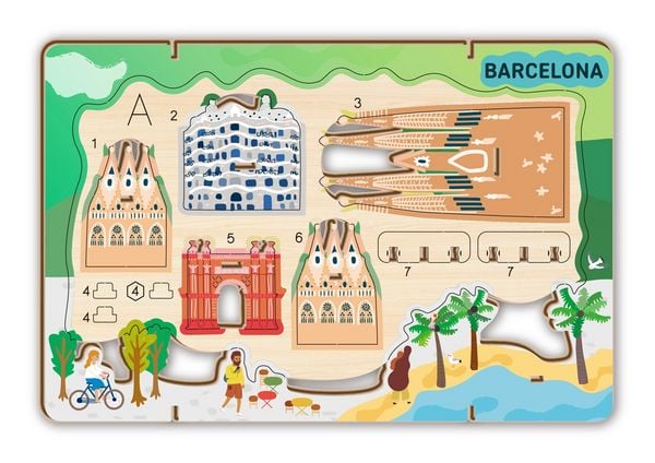 Produktbild: AVENIR - 3D St&auml;dte-Bastelset Barcelona