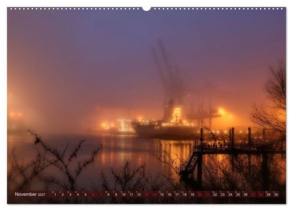 Produktbild: Magic Nights Containerschiffe (Wandkalender 2027 DIN A2 quer), CALVENDO Monatskalender