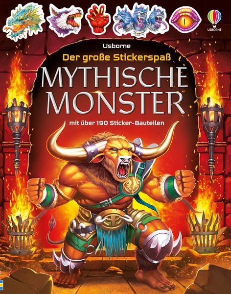 Der große Stickerspaß: Mythische Monster, Taschenbuch von Simon Tudhope, Usborne, 978-1-78941-734-0