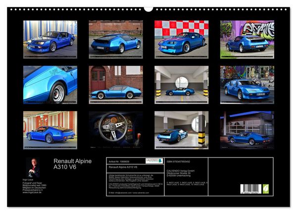 Produktbild: Renault Alpine A310 V6 (Wandkalender 2026 DIN A2 quer), CALVENDO Monatskalender