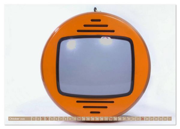 Produktbild: Fernseher der 1950er bis 70er Jahre: In die R&ouml;hre geguckt (Tischkalender 2026 DIN A5 quer), CALVENDO Monatskalender