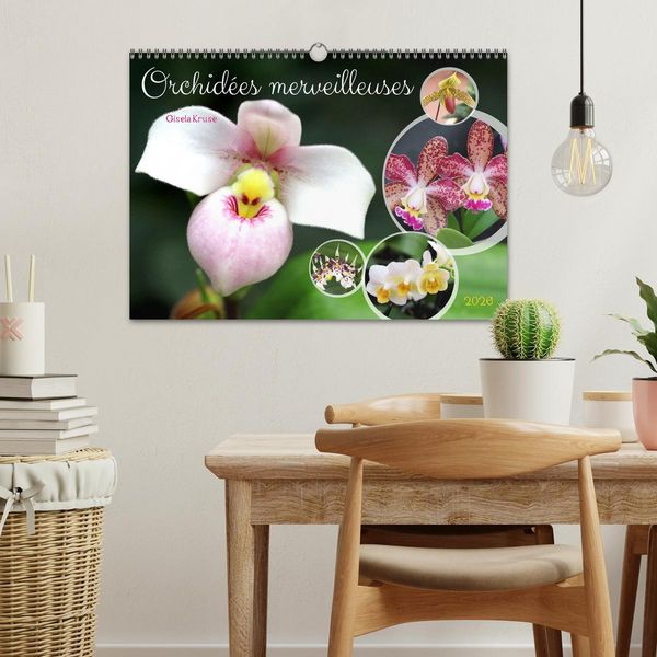 Produktbild: Orchid&eacute;es merveilleuses (Calendrier mural 2026 DIN A3 vertical), CALVENDO calendrier mensuel