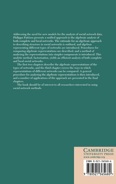 Produktbild: Algebraic Models for Social Networks