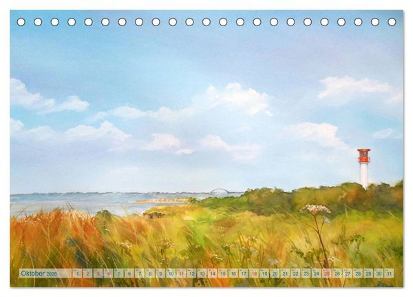 Produktbild: MEERESAQUARELLE (Tischkalender 2026 DIN A5 quer), CALVENDO Monatskalender