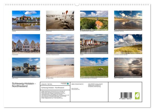 Produktbild: Schleswig-Holstein - Nordfriesland (hochwertiger Premium Wandkalender 2026 DIN A2 quer), Kunstdruck in Hochglanz