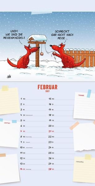 Produktbild: Uli Stein K&uuml;chenkalender 2027: Monatskalender f&uuml;r die Wand