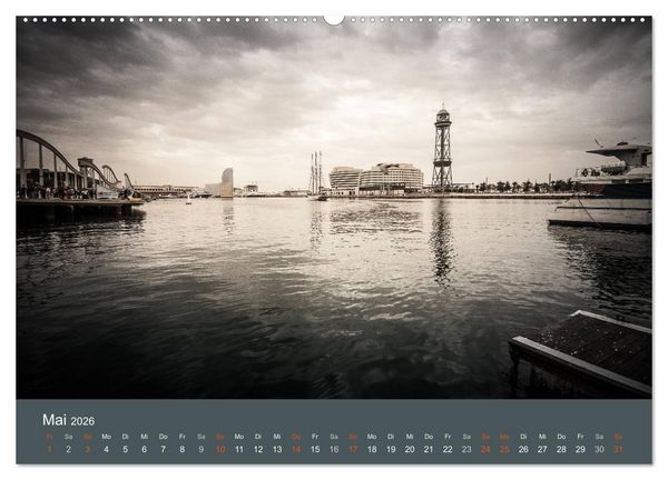 Produktbild: Barcelona - Faszinierende Architektur (hochwertiger Premium Wandkalender 2026 DIN A2 quer), Kunstdruck in Hochglanz