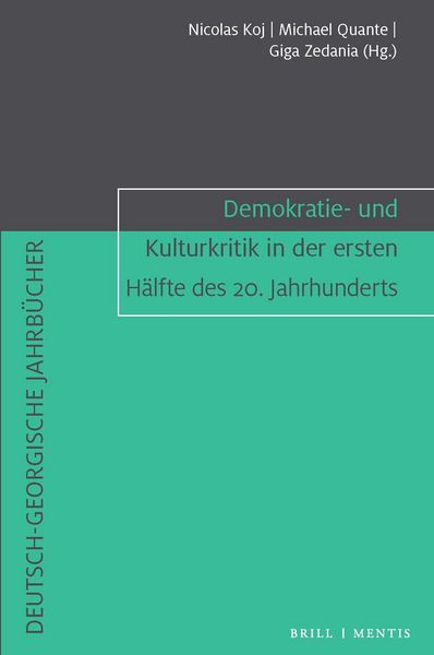 Produktbild: Demokratie- und Kulturkritik in der ersten H&auml;lfte des 20. Jahrhunderts
